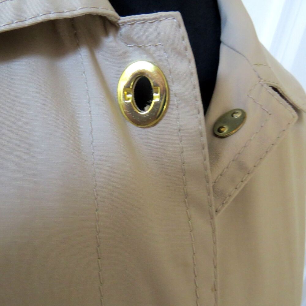 Isaac Mizrahi Live Khaki Jacket/Raincoat Small EUC - Picture 10 of 11